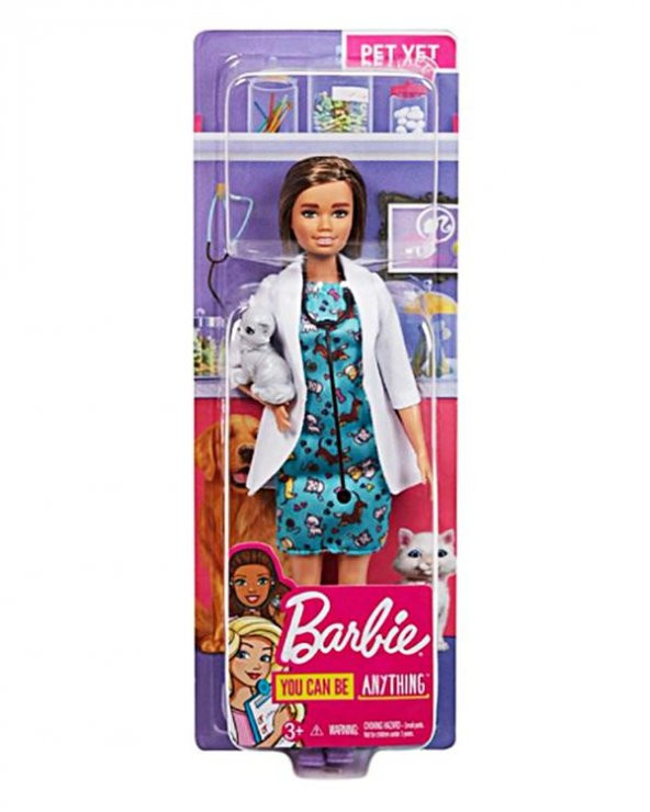Barbie Kariyer Bebekleri Veteriner Barbie GJL63