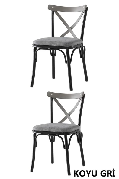 2 Adet Çapraz Bahar Sandalye - 9