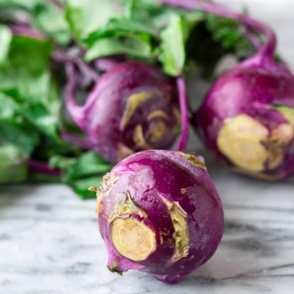 Doğal Mor Kohlrabi (Alabaş) Tohumu (20 Tohum) ürün görseli 1