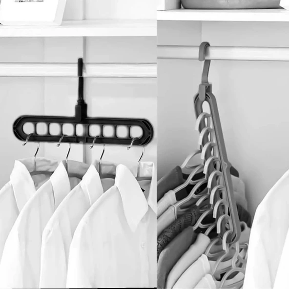 Hometarz 9 Bölmeli Sihirli Akıllı Askı Dolap Gardrop Düzenleyici - 5