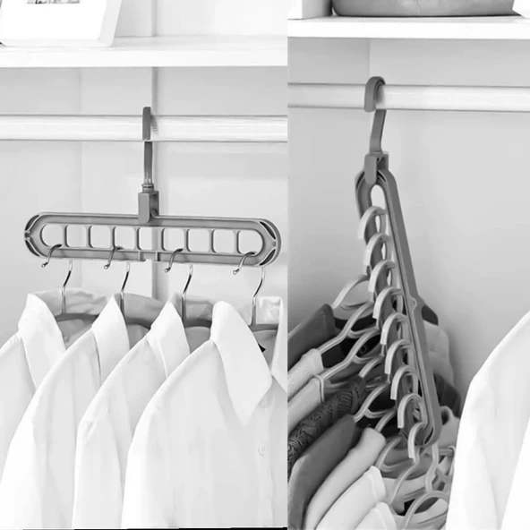 Hometarz 9 Bölmeli Sihirli Akıllı Askı Dolap Gardrop Düzenleyici - 2