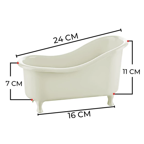 Hometarz Dekoratif Mini Küvet Banyo Düzenleyici Organizer - 2