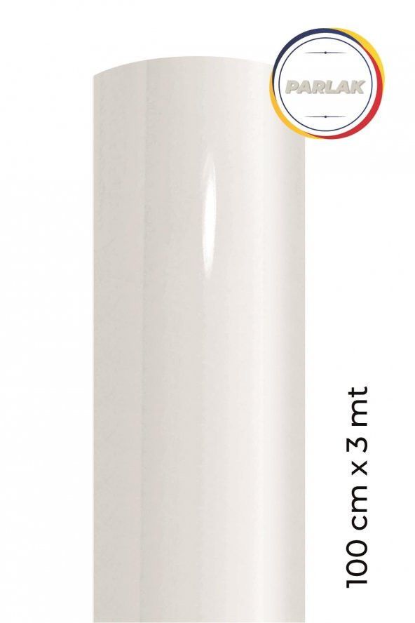 Parlak Beyaz Yapışkanlı Kaplama Folyosu 100 CM  X 3 MT