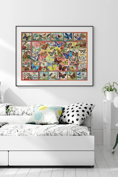 Anatolian 1000 Parçalık Puzzle - Kelebekler 1094 - Resim 3