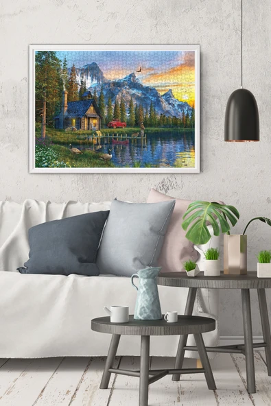 Anatolian 1000 Parçalık Puzzle - Dağevinde Günbatımı 1024 - Resim 3