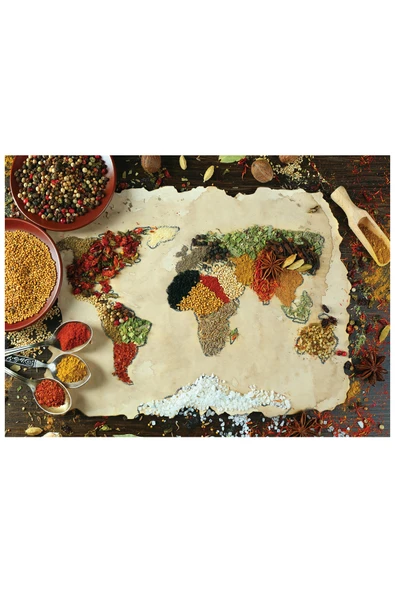 Anatolian 1000 Parçalık Puzzle - Baharatlı Dünya Haritası 1045 - Resim 2