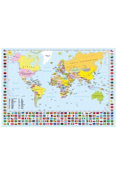 Anatolian 260 Parça XL Puzzle - Dünya Haritası 3319 - 2