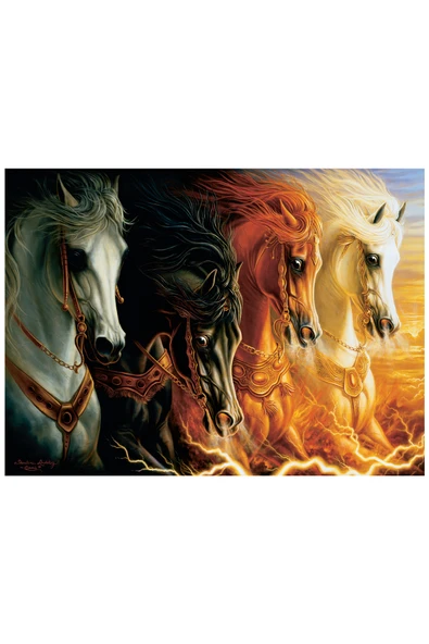 Anatolian 1000 Parçalık Puzzle - Mahşerin Dört Atı 3116 - Resim 2