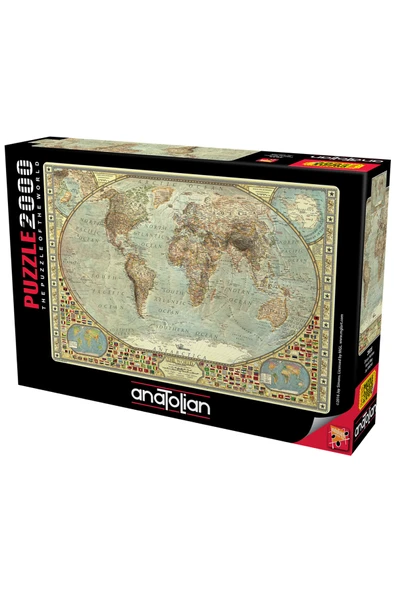 Anatolian 2000 Parçalık Puzzle - Dünya Haritası 3935