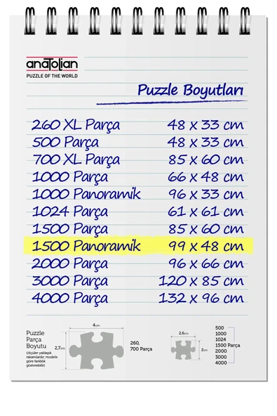 Anatolian 1500 Parçalık Puzzle - Türkiye Haritası 3793 - 4