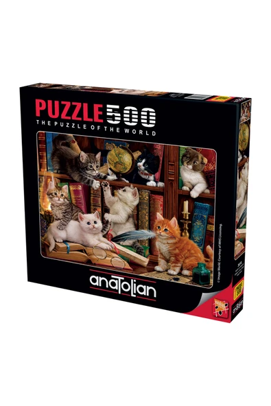 Anatolian 500 Parçalık Puzzle - Kediler ve Kitaplar 3618