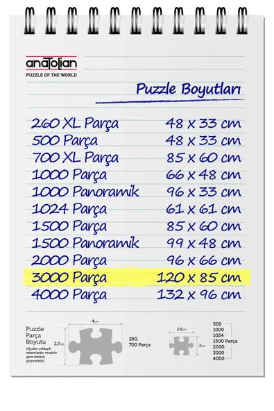 Anatolian 3000 Parçalık Puzzle - Dünya Anıtları 4916 - 4