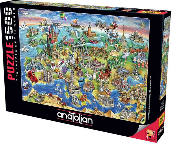 Anatolian 1500 Parçalık Puzzle / Avrupa Haritası - Kod 4557