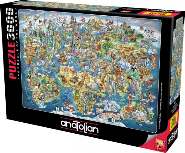 Anatolian 3000 Parçalık Puzzle / Harika Dünya - Kod 4923