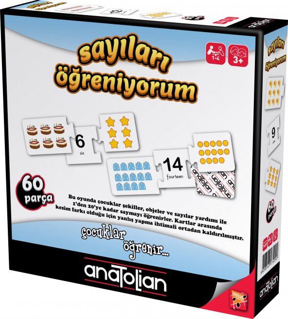 Anatolian Sayıları Öğreniyorum (60 Parça) Kod 7409