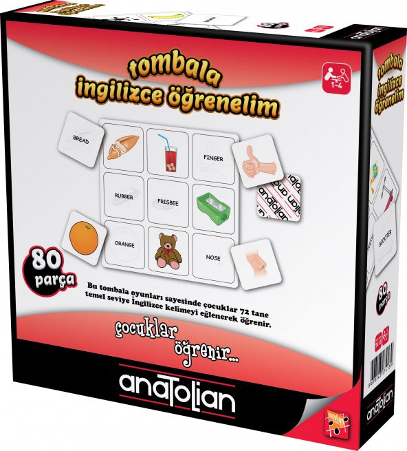 Anatolian Tombala / İngilizce Öğrenelim (80 Parça) Kod 7413