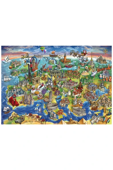 Anatolian 1500 Parçalık Puzzle - Avrupa Haritası 4557 - Resim 2