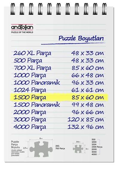 Anatolian 1500 Parçalık Puzzle - Dünyayı Gezen Çerkes Kızı 4560 - 4