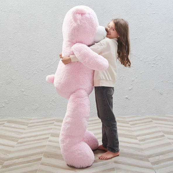Peluş 120 cm Papyonlu Sevimli  Ayı - Sevgiliye Özel Hediye - 6