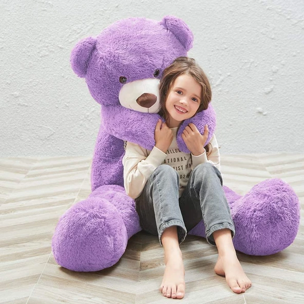 Peluş 120 cm Papyonlu Sevimli  Ayı - Sevgiliye Özel Hediye - 3