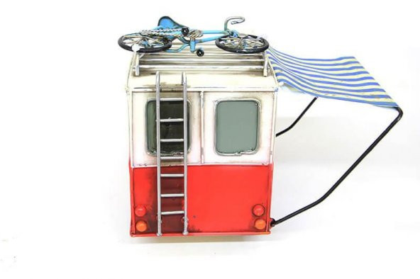 Dekoratif Metal Karavan Tenteli Vintage Biblo Ev Ofis Hediyelik - 5