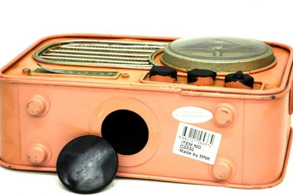 Dekoratif Metal Radyo Saat Masa Saati Vintage Ev Ofis Hediyelik - 4
