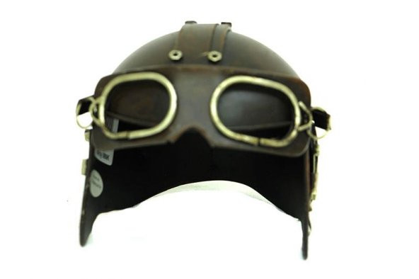 Dekoratif Metal Pilot Kaskı Biblo Vintage Dekoratif Hediyelik - 3