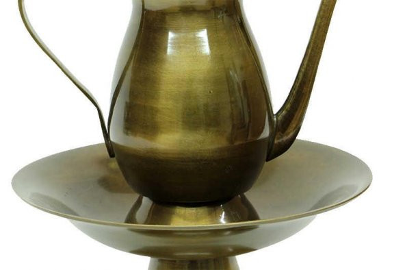 İbrik Sahanlı Antik Kabartmalı Dekoratif Hediyelik - 2