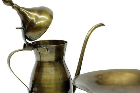 İbrik Sahanlı Antik Kabartmalı Dekoratif Hediyelik - 4