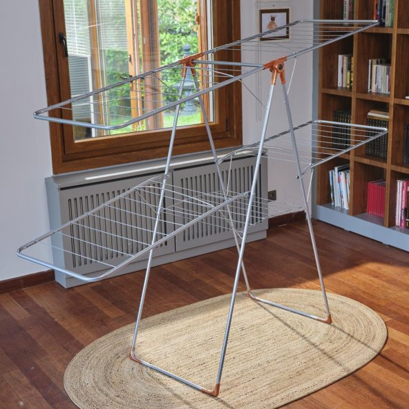 Massima Mega İki Katlı Çamaşır Kurutmalık Katlanabilir Askı