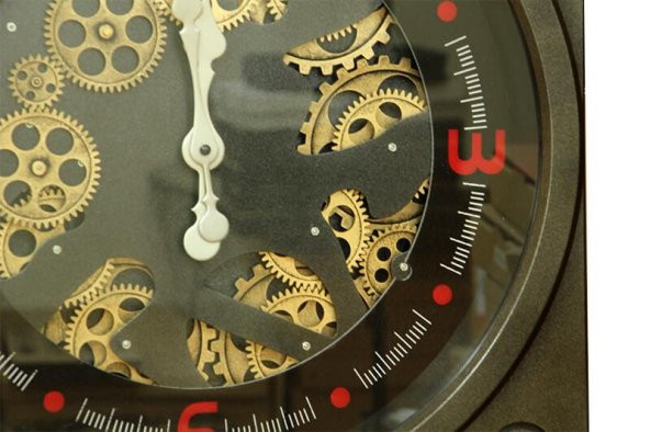 Saat Çarklı Kare Duvar Saati Dekoratif Ev Ofis Hediyelik - 2