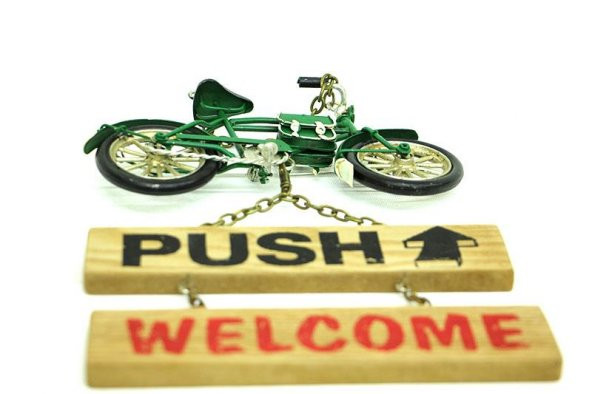 Dekoratif Metal Kapı Yazısı Bisiklet Vintage Dekoratif Hediyelik - Resim 4