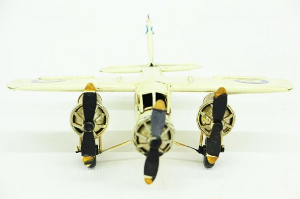 Dekoratif Metal Uçak Biblo Dekoratif Ev Ofis Hediyelik - 3