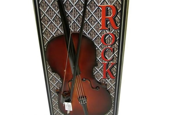 Pano Keman Dikey Vintage Müzik Temalı Dekoratif Ev Ofis Hediyelik - 3