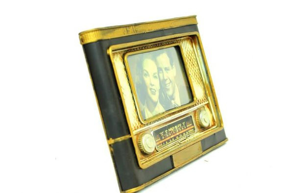 Dekoratif Metal Çerçeve Radyo Vintage Dekoratif Ev Ofis Hediyelik - 2