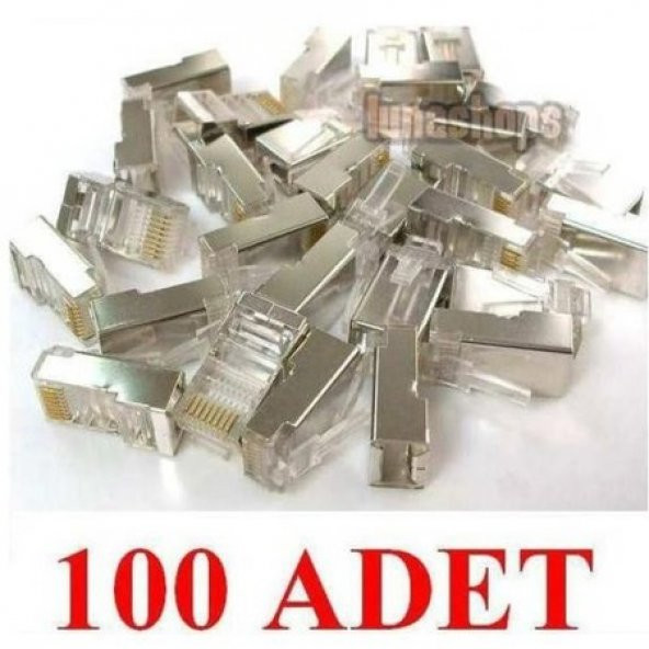 RJ 45 Metal Jak Jack Konnektör 8P8C 100 Adet RJ45 - 2