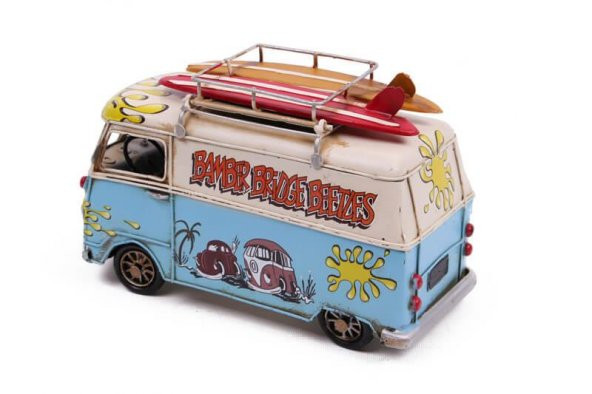 Dekoratif Metal Minibüs Kalemlik ve Çerçeveli Hediyelik - 5