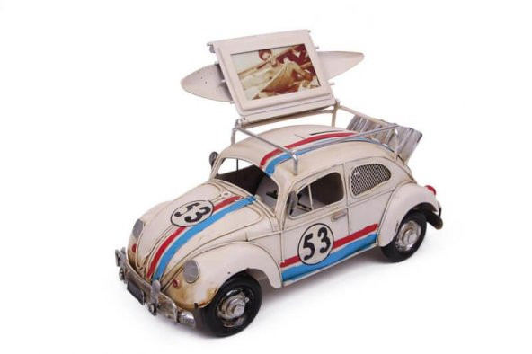 Dekoratif Metal Araba Çerçeveli ve Kumbaralı Hediyelik - Resim 2