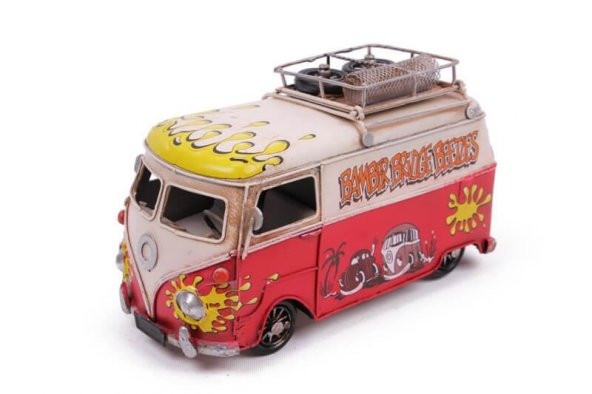 Dekoratif Metal Minibüs Çerçeveli ve Kumbaralı Hediyelik - 4