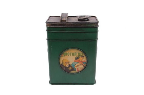 Dekoratif Metal Yakıt Bidonu Kumbaralı Vintage Hediyelik - 2