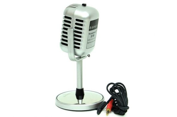 Karaoke Mikrofon Silver Speaker Hediyelik - 2