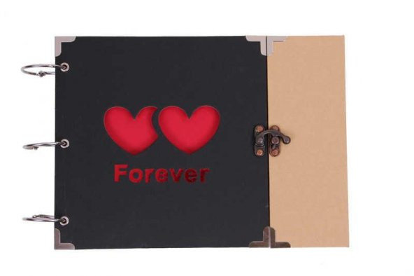 Forever Albüm Kilitli Kalp Modeli Resim Çerçeveli Hediyelik - 2
