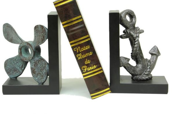 Kitap Tutucu Pervane & Çapa Kitap Stoperi Dekoratif Hediyelik - 2