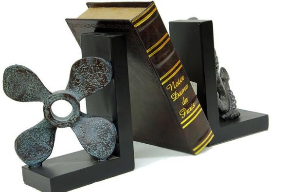 Kitap Tutucu Pervane & Çapa Kitap Stoperi Dekoratif Hediyelik - 4
