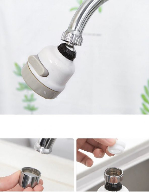 Musluk Başlığı 3 Fonksiyonlu Kademeli Modern Tasarım - 4