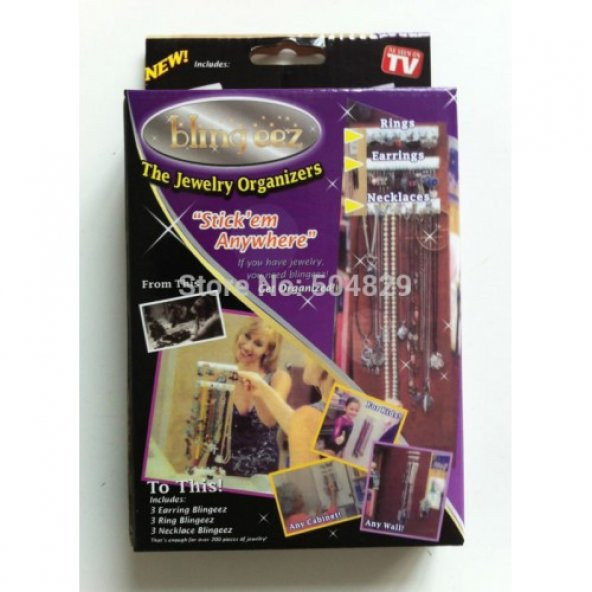 Takı Küpe Yüzük Kolye Aksesuar Düzenleyici Askı Organizer - 2