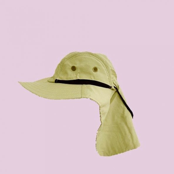 Buğday Rengi Yazlık Katlanabilir Safari Şapkası ürün görseli 1