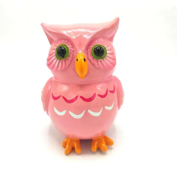 Polyester Kumbara Baykuş Pembe ürün görseli 1