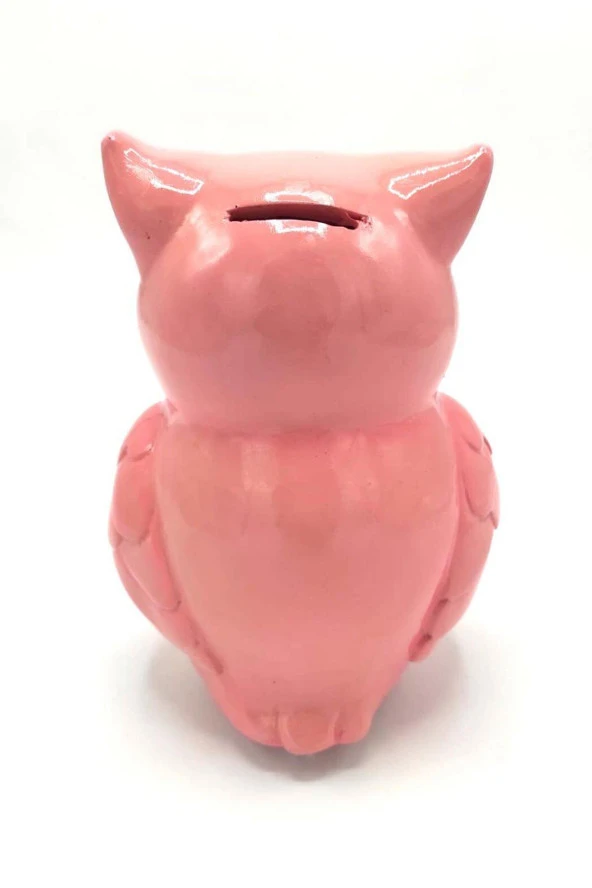 Polyester Kumbara Baykuş Pembe - Resim 4