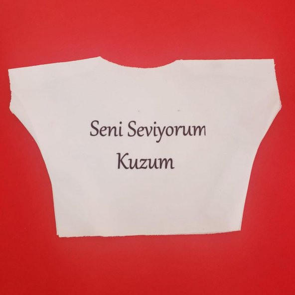 Seni Seviyorum Kuzum Yazılı Oyuncak Peluş Tişörtü - 1